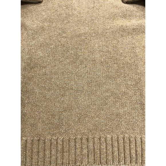 Vintage LL Bean Mens Brown Full Zip Ribbed Shetland Wool Cardigan Large - Picture 11 of 12